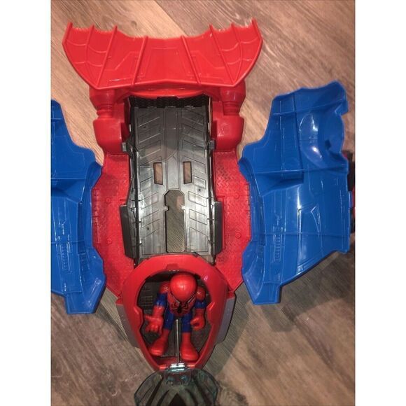 Marvel Super Hero Adventures Spider-Man Jetquarters Plane - Picture 6 of 13